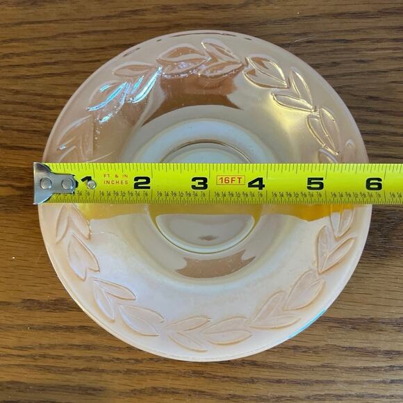 Vintage Anchor Hocking Fire King Peach Luster Ovenware 6" Saucer MCM - Picture 2 of 4